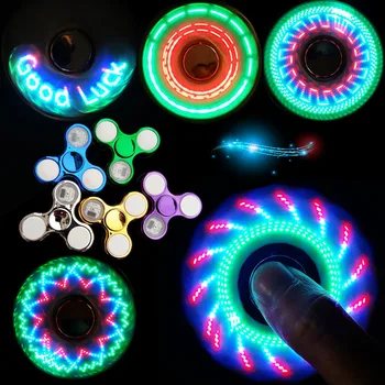 6 krāsas Radošo LED Gaismas Fidget Ratu Modeļus Izmaiņas Gaismas Puses, Ripu Golw Tumsā Stress Atvieglojums, Rotaļlietas Bērniem