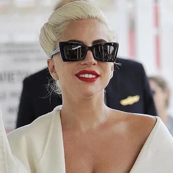 Modes Super Zvaigzne Lady Gaga Cat Eye Saulesbrilles Sievietēm, Vīriešiem 2018 Luksusa Zīmolu Dizainera Laukumā Toņos, Saules Brilles Vīriešu Briļļu 5351