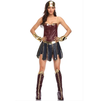 Halloween Brīnums, Meitene Princese Kostīmu Tieslietu Sieviešu Bodysuit Supervaronis Supergirl Līgas Mulher Maravilha Masku