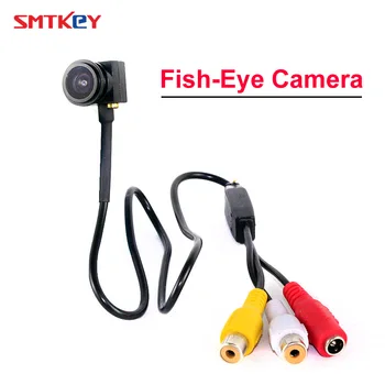 700TVL HD Mazo Mini kameras platleņķa Skatu 140 grādu fish eye (zivs acs objektīva 1280*960 mikro mini maza kamera