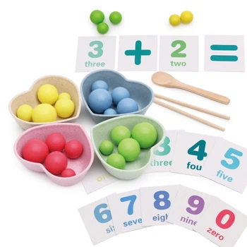 Matemātika Apgaismības Izziņas Rotaļlietas Bērnu Nodarboties, Irbulīši Klipu Bumbu Koka Rotaļlietas Bērnu Matemātiskās Rotaļlietas Agri Izglītības Dāvanas