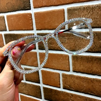 Zelta Dimanta Cat Eye Saulesbrilles Sieviešu Zīmola Dizainere Toņos, Saules Brilles Vīriešiem Vintage Metāla Skaidrs, Brilles UV400 Āra