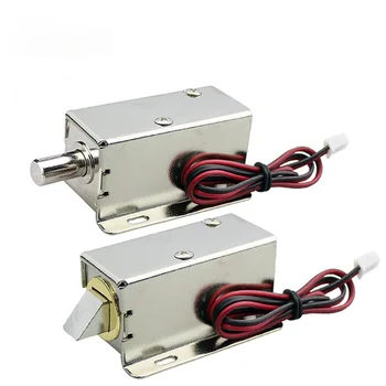 Mini ūdensizturīgs elektromagnētiskās bloķēšanas DC 12V elektriskā skrūvju bloķēšanas mazu elektrisko vadības skapja durvju slēdzene