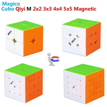 Qiyi Ātrums, Magnētisko 2x2x2 3x3x3 Burvju Kubi 4x4x4 5x5x5 Mīklas 2x2 3x3 Piramīda, Kubs, 4x4 5x5 Cubo Izglītības Rotaļlietas, Spēles Bērnu