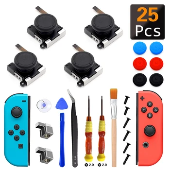 25 1 NS Analog Īkšķi Stick Kontrolieris Rezerves Komplekts pa Kreisi/pa Labi 3D Kursorsviru Sensors Remonta Daļas Nintendo Slēdzis Gamepad