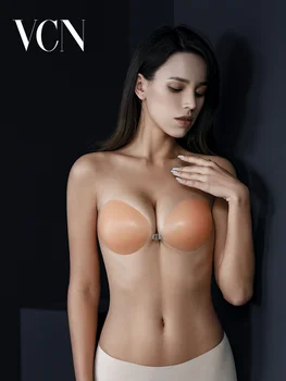 VCN Neredzams Silikona Krūšturis Seksīga Sieviešu Apakšveļa Push up pašlīmējošās Lapiņas Bralette Backless Strapless Modeli tikai Krūšturi