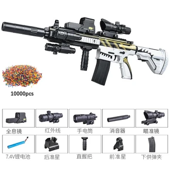 Elektriskā M416 Toy Gun Automātiskā Gēla Bullet Blaster Bērnu Rotaļlietas Āra Spēli AirSoft Snaiperis Šautene Murmināt Ieroci, Ierocis Zēns