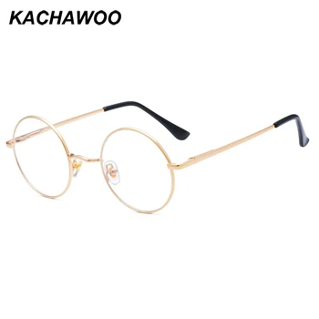 Kachawoo anti zilās gaismas optiskās brilles kārta vintage zelta metāla rāmis datoru brilles retro sievietēm unisex jaunā gada dāvanas