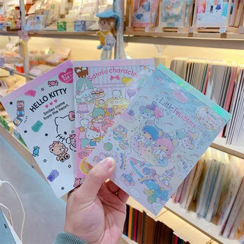 Kawaii Anime gudrs Sanrio Uzlīme lielu piezīmju grāmatu multenes, anime lielu ausi suns Melodiju notepad meitene sirds uzlīmju grāmata
