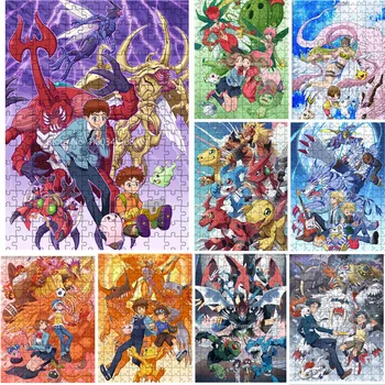 300/500/1000 Gabalu Japāņu Anime Digitālo Monster Mīklas Milking Jigsaw Puzzles Pieaugušo Kids Izglītojošās Rotaļlietas Diy Fun Spēle