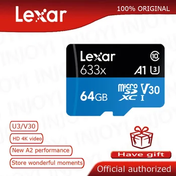 Lexar 16gb 32gb carte sd 64gb Micro SD kartes līdz 95M/ - i Class10 633x UHS-I 128gb Atmiņas Karte TF Flash atmiņas Karte Ar Karšu lasītājs