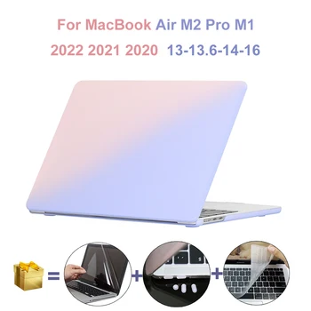 2022 Jaunākais Klēpjdators Gadījumā Macbook Air 13.6 Gadījumā M2 A2681 Touch ID Macbook Pro 13 Lietā A2338 Būtiska M1 Pro 16 14 2021 Vāciņu