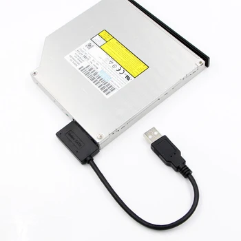 35cm USB Adapteri PC 6P+7P CD / DVD Rom SATA USB 2.0 Converter Slimline Sata 13 Pin Adapteris Disku Kabeli PC Klēpjdators, Notebook
