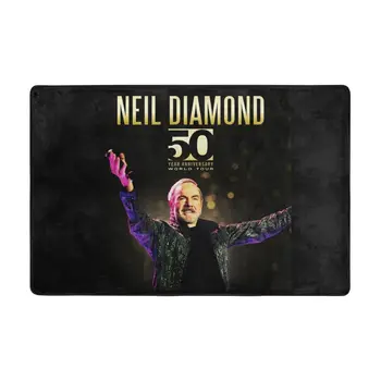 Neil Diamond 50 gadu Jubilejas Tūres Doormat Paklāju Mat Paklājs Poliestera Anti-slip Grīdas Dekoru Vannas Vannas istabas, Virtuves, Guļamistabas 60x90