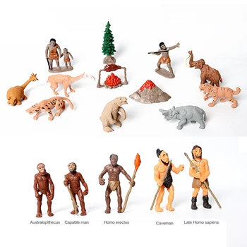 Simulācijas Cilvēka Evolūciju Cilvēks,Primitīvas Cilvēku Aizvēsturiskos Aprites un Dzīvnieku Modeļiem Vēsturiskā Izglītības Statuetes Rotaļlietas